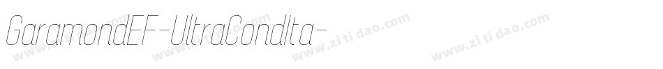 GaramondEF-UltraCondIta字体转换