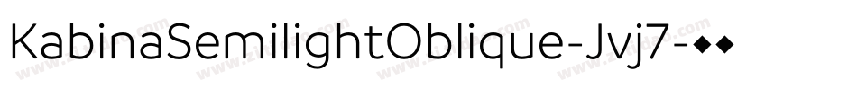 KabinaSemilightOblique-Jvj7字体转换