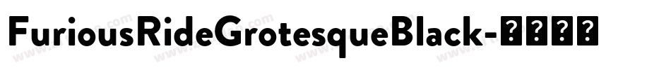 FuriousRideGrotesqueBlack字体转换