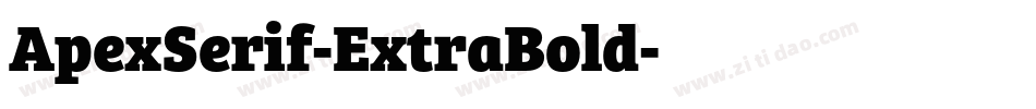 ApexSerif-ExtraBold字体转换