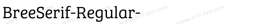BreeSerif-Regular字体转换