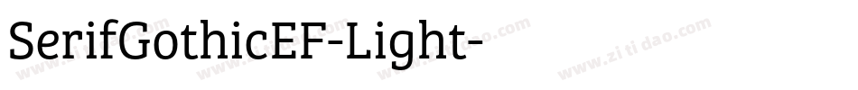 SerifGothicEF-Light字体转换