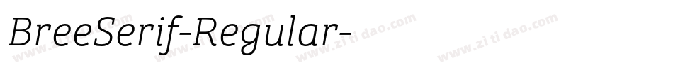 BreeSerif-Regular字体转换