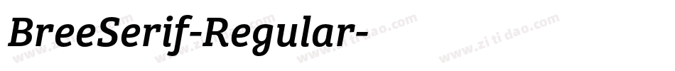 BreeSerif-Regular字体转换