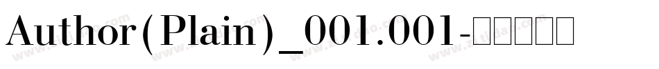 Author(Plain)_001.001字体转换