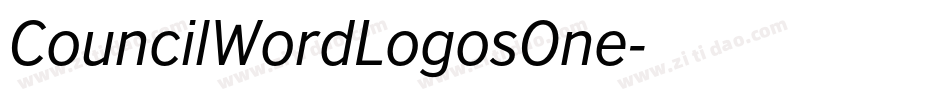 CouncilWordLogosOne字体转换