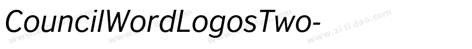 CouncilWordLogosTwo字体转换