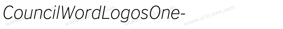 CouncilWordLogosOne字体转换