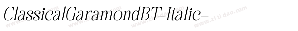 ClassicalGaramondBT-Italic字体转换