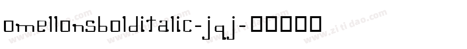 OmellonsBolditalic-Jqj字体转换