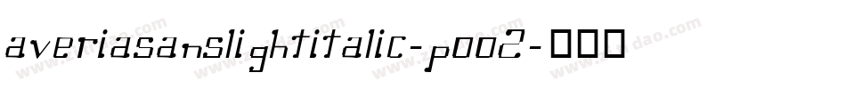 AveriasansLightitalic-Poo2字体转换