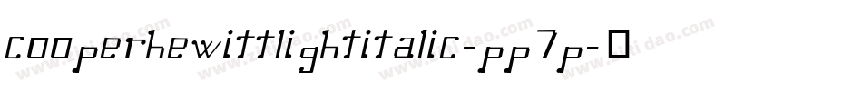 CooperhewittLightitalic-Pp7P字体转换