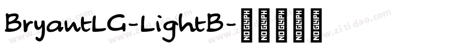 BryantLG-LightB字体转换