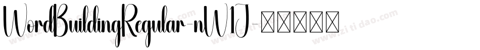 WordBuildingRegular-nW1J字体转换