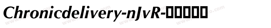 Chronicdelivery-nJvR字体转换