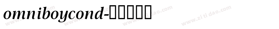 omniboycond字体转换