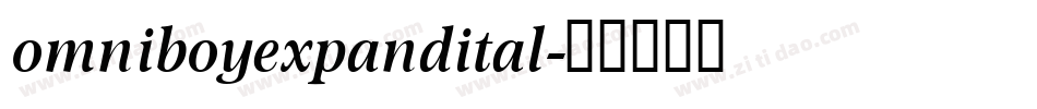 omniboyexpandital字体转换