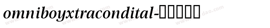 omniboyxtracondital字体转换
