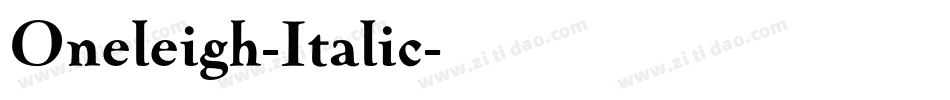 Oneleigh-Italic字体转换