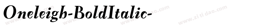 Oneleigh-BoldItalic字体转换