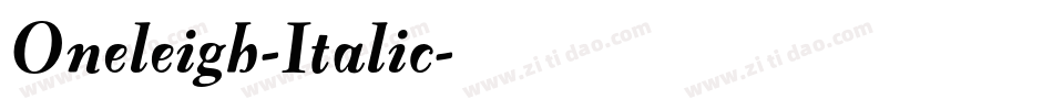 Oneleigh-Italic字体转换