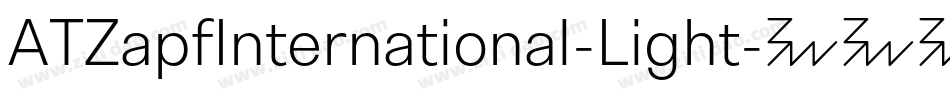 ATZapfInternational-Light字体转换