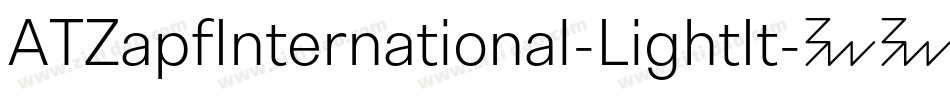 ATZapfInternational-LightIt字体转换
