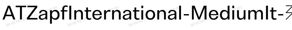 ATZapfInternational-MediumIt字体转换