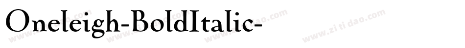 Oneleigh-BoldItalic字体转换