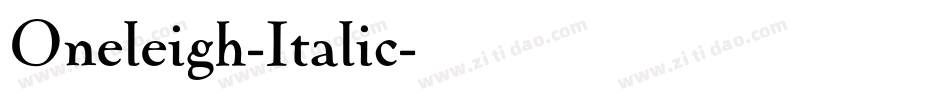 Oneleigh-Italic字体转换