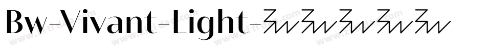 Bw-Vivant-Light字体转换