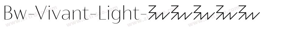 Bw-Vivant-Light字体转换