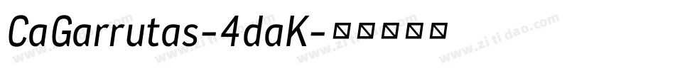 CaGarrutas-4daK字体转换