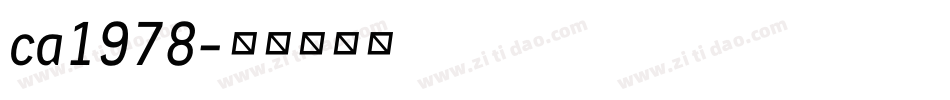 ca1978字体转换