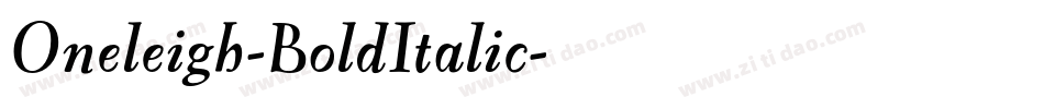 Oneleigh-BoldItalic字体转换