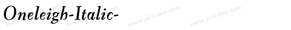 Oneleigh-Italic字体转换