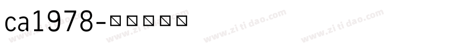 ca1978字体转换
