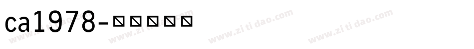ca1978字体转换