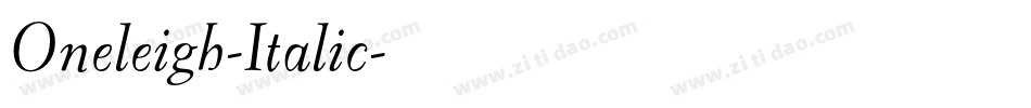 Oneleigh-Italic字体转换