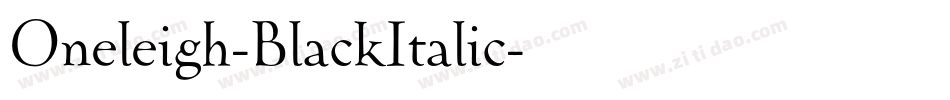 Oneleigh-BlackItalic字体转换