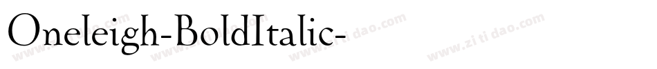 Oneleigh-BoldItalic字体转换