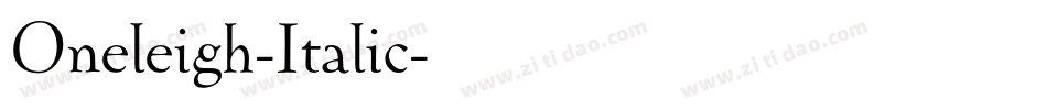 Oneleigh-Italic字体转换