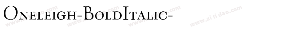 Oneleigh-BoldItalic字体转换