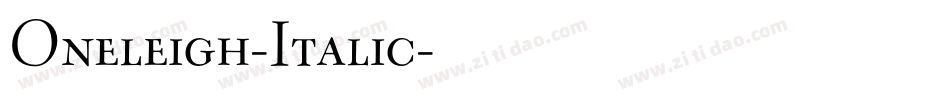Oneleigh-Italic字体转换