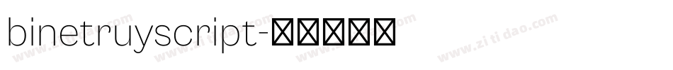 binetruyscript字体转换