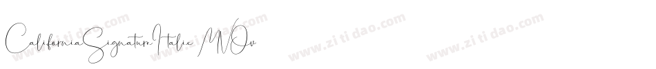 CaliforniaSignatureItalic-MVOvr字体转换