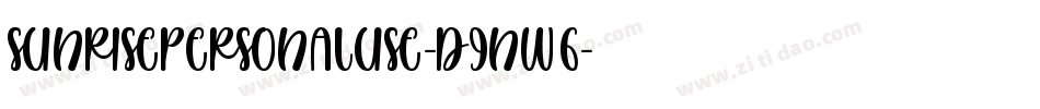 SunrisePersonalUse-d9nW6字体转换