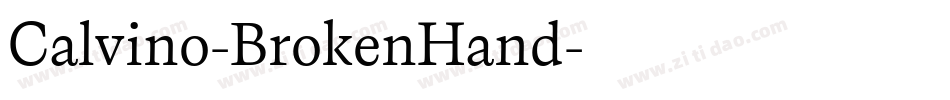 Calvino-BrokenHand字体转换