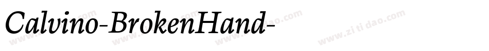 Calvino-BrokenHand字体转换