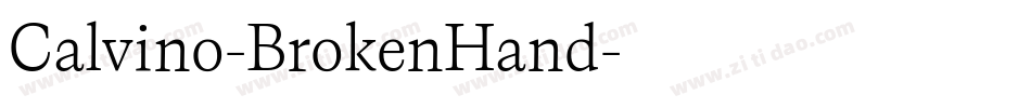 Calvino-BrokenHand字体转换
